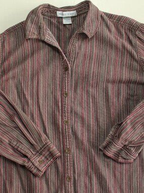 Maggie & Max Striped Long Sleeve Button Up Shirt